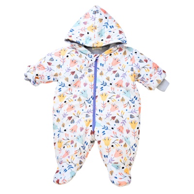 Комбинезон демисезонный Цветы Чуди Кидс 123424 белый 01